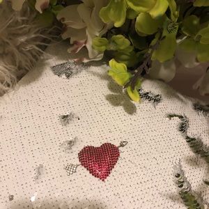 Swarovski crystal Heart Brooch set in silver